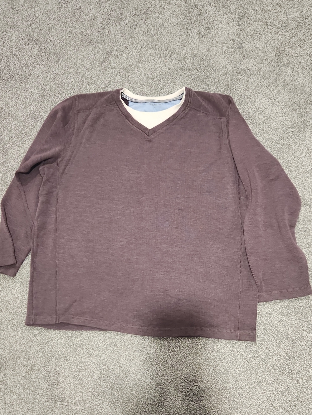 Denver Hayes Men's V-Neck Sweater in Plum